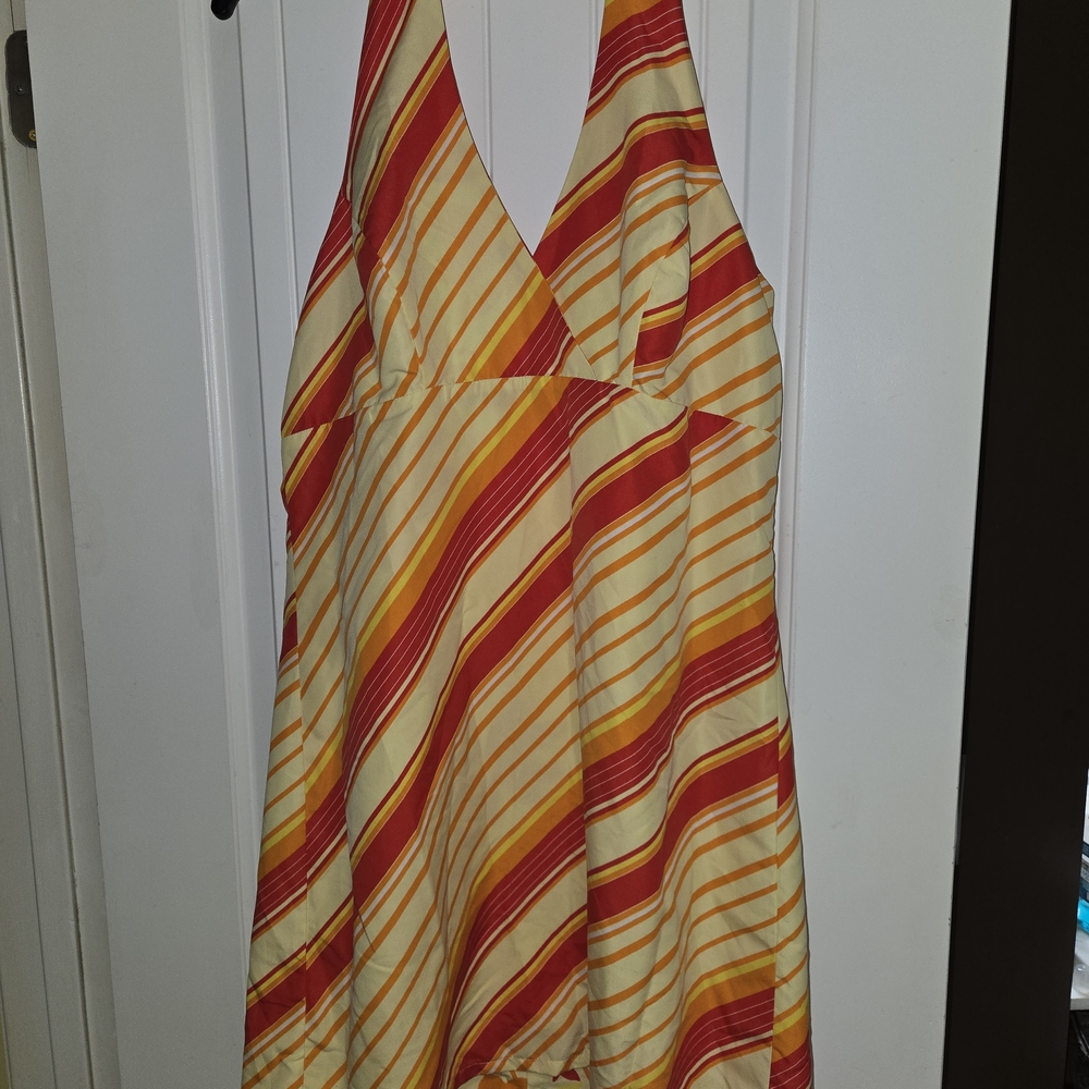 Reversible Mini Dress - Orange and Red - Picture 3 of 3